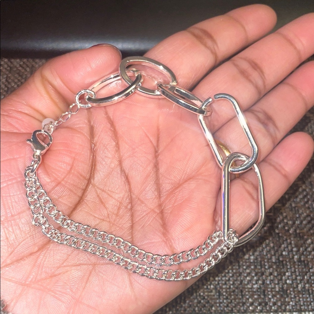 Contour Links Stainless Bracelet